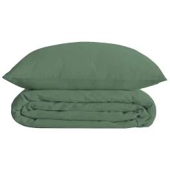Parure de lit Landiha Percale vert jade 260x240cm - Atmosphera