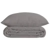 Parure de lit Landiha Percale gris 260x240cm - Atmosphera
