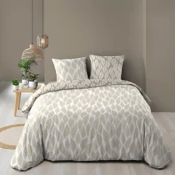 Parure de lit réversible (240x220 cm - Naturel)