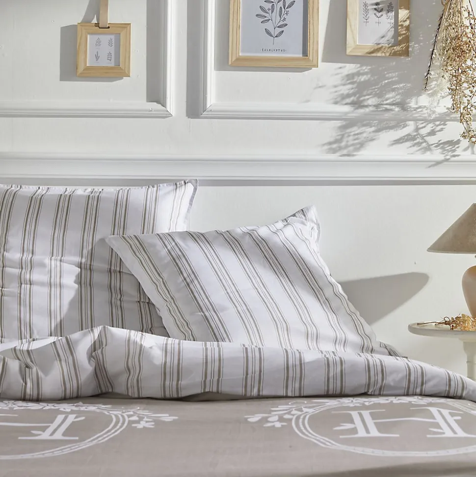 PARURE DE LIT TODAY - HOUSSE DE COUETTE 240X260 + 2 TAIES D OREILLER 63X63 - 100% COTON 57 fils - Berenice