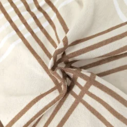 Parure de lit 200x200 cm 100% flanelle de coton ARTHUR beige 3 pièces