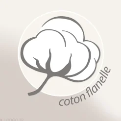 Parure de lit 200x200 cm 100% flanelle de coton ARTHUR beige 3 pièces