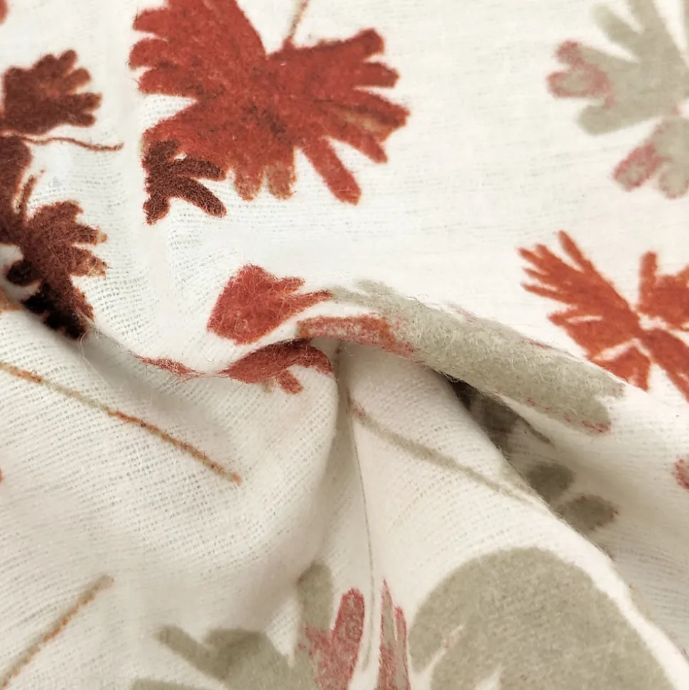 Parure de lit 140x200 cm 100% flanelle de coton ÉMILIE rouge 2 pièces