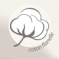 Parure de lit 140x200 cm 100% flanelle de coton ÉMILIE rouge 2 pièces