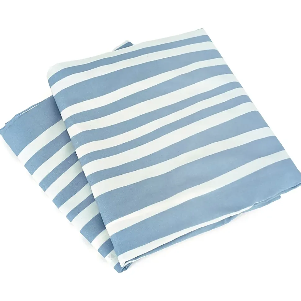 Parure de lit 240x220 cm 100% polyester microfibre BLIS bleu 3 pièces