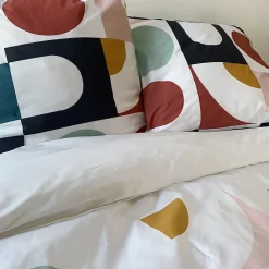 Parure de lit 260x240 cm coton biologique TITANE Blanc