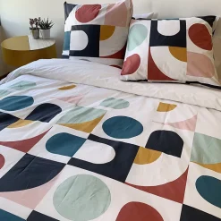 Parure de lit 260x240 cm coton biologique TITANE Blanc