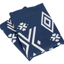 Parure de lit 240x220 cm coton NORDA Bleu