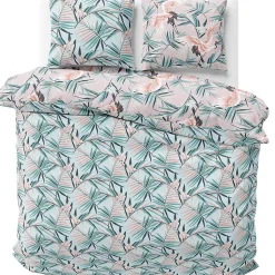 Parure de lit 260x240 cm coton ALEYA Rose