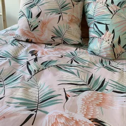 Parure de lit 260x240 cm coton ALEYA Rose