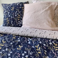 Parure de lit 240x220 cm coton biologique DOVE Bleu