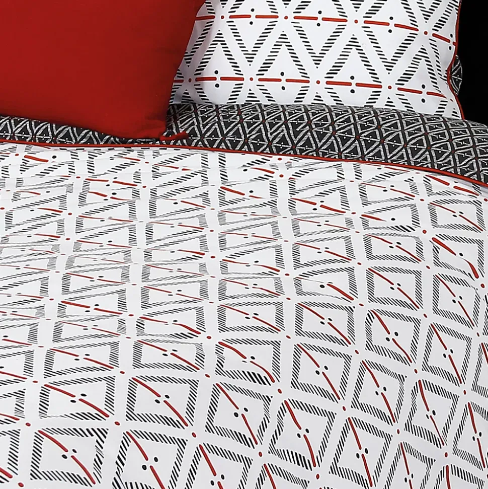 Parure de lit 260x240 cm coton BENGAL Rouge