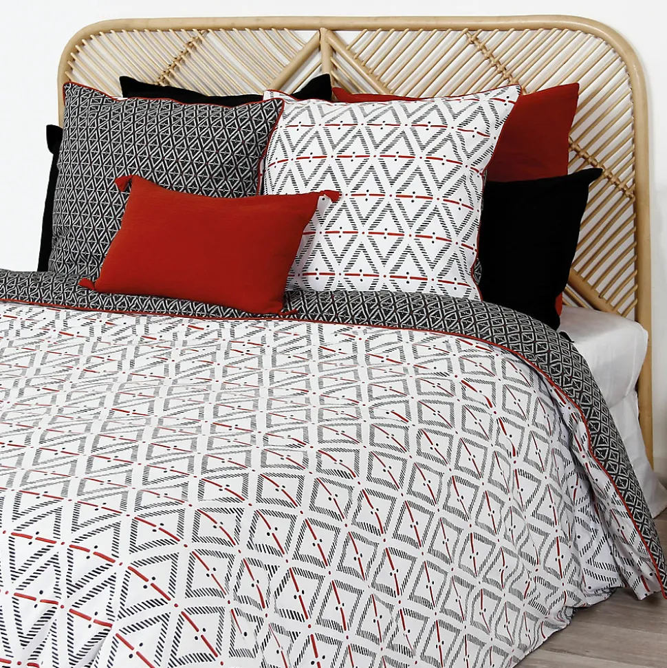 Parure de lit 260x240 cm coton BENGAL Rouge