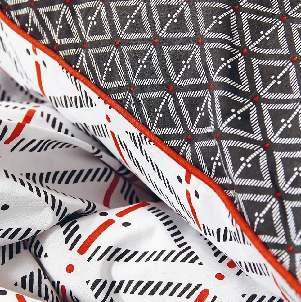 Parure de lit 260x240 cm coton BENGAL Rouge