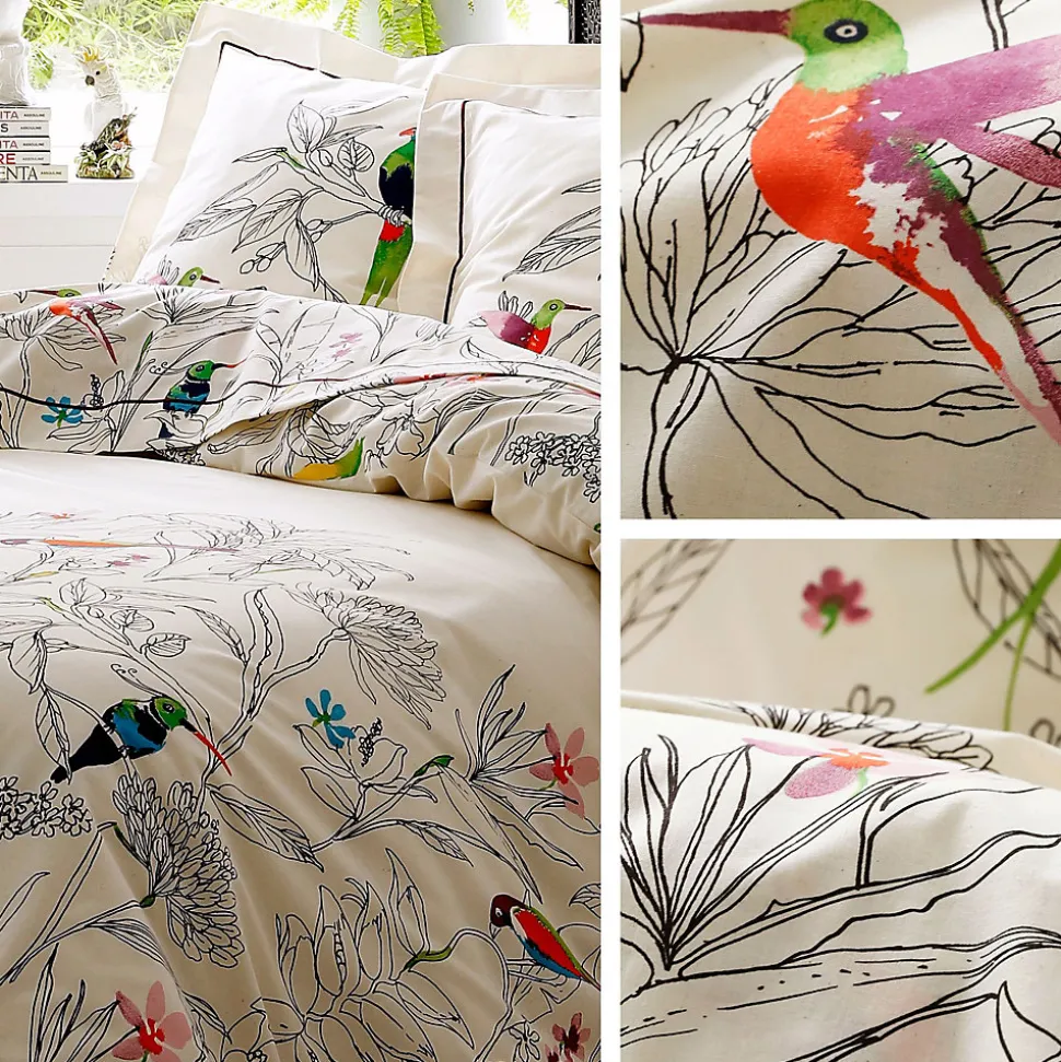 Parure de lit 280x240 cm coton AMAZONIA ecru