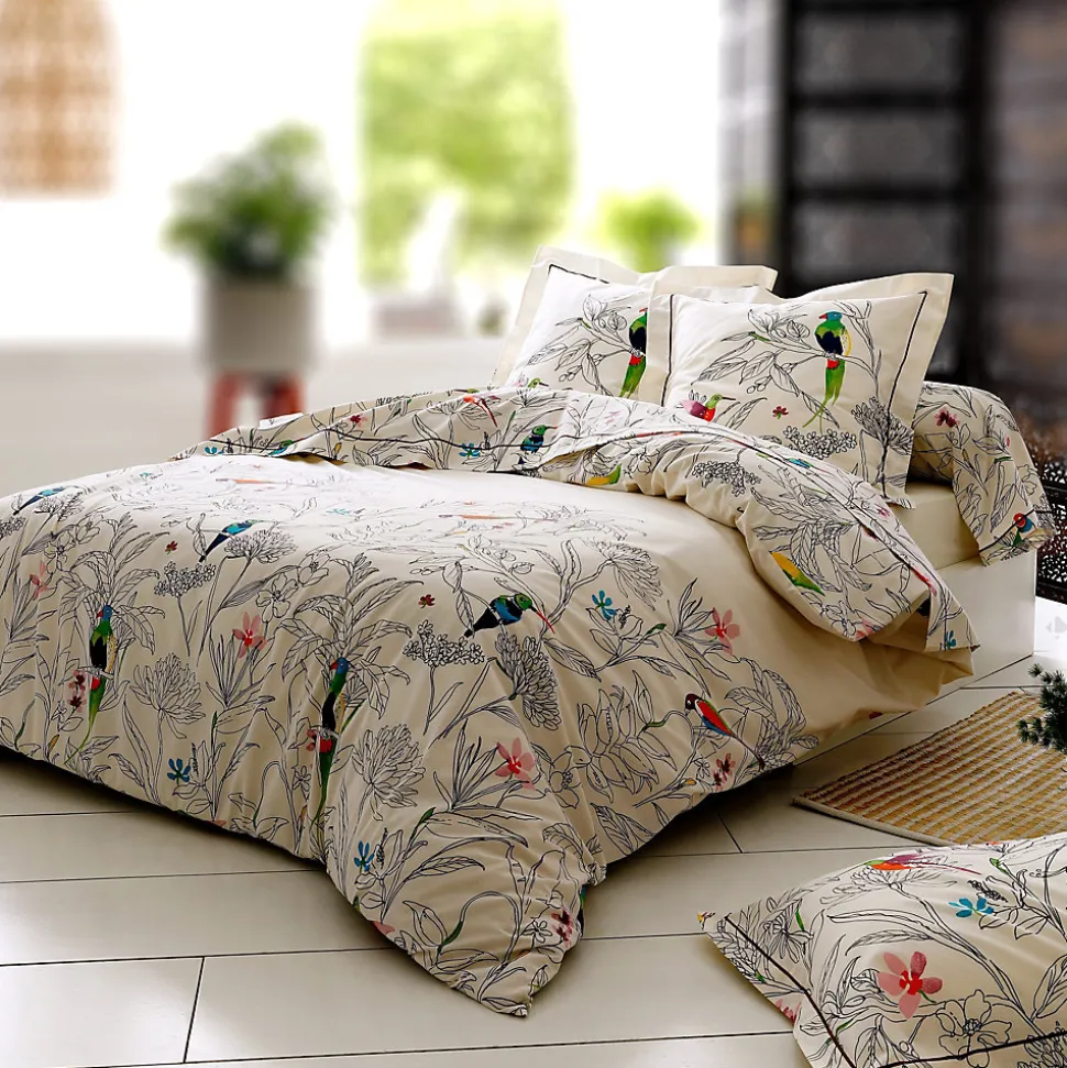 Parure de lit 280x240 cm coton AMAZONIA ecru