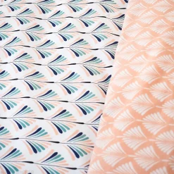 Parure de lit 260x240 cm coton VOLEA rose