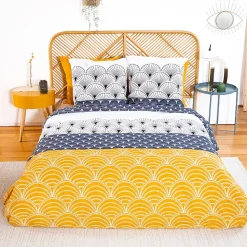 Parure de lit 200x200 cm coton KERITA multicolore