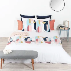 Parure de lit 240x220 cm coton KENT Multicolore