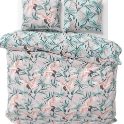 Parure de lit 240x220 cm coton ALEYA Rose