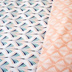 Parure de lit 200x200 cm coton VOLEA rose