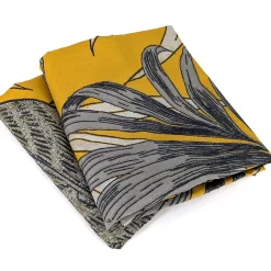 Parure de lit 240x220 cm Microfibre 50% recyclée AQUILIE Jaune 3 pièces
