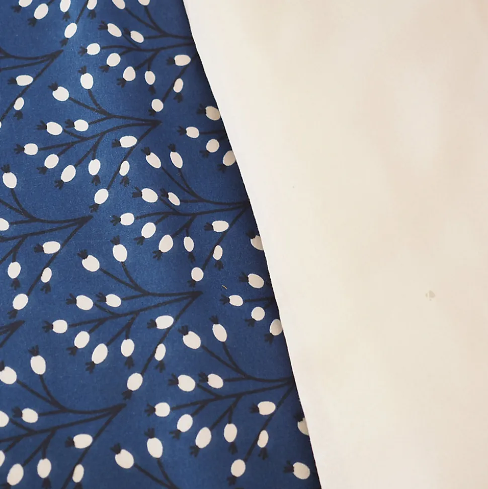 Parure de lit 240x220 cm Microfibre 50% recyclée FLENA Bleu 3 pièces