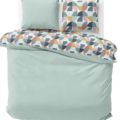 Parure de lit 260x240 cm microfibre STENO Bleu