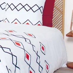 Parure de lit 240x220 cm microfibre ZEST Rouge