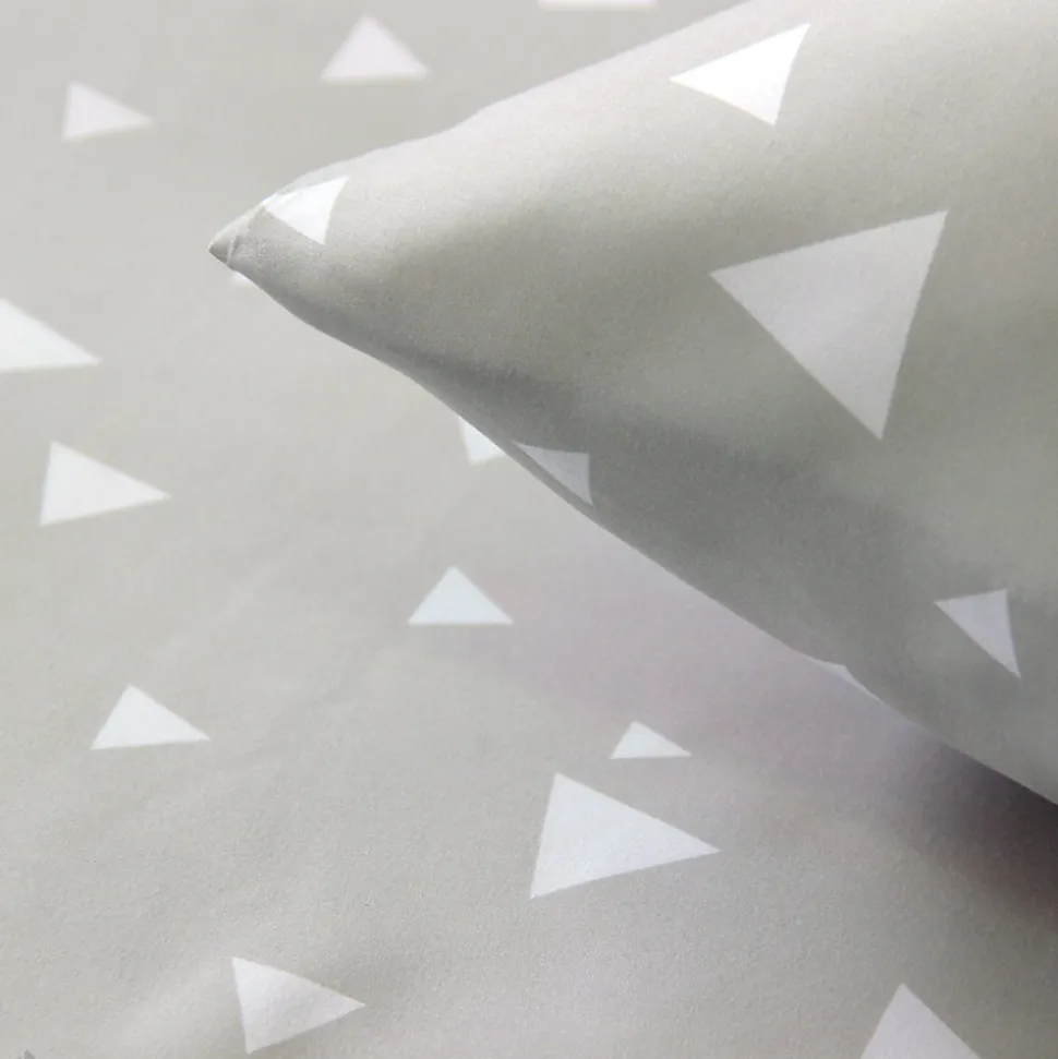 Parure de lit 260x240 cm microfibre PISA gris Perle