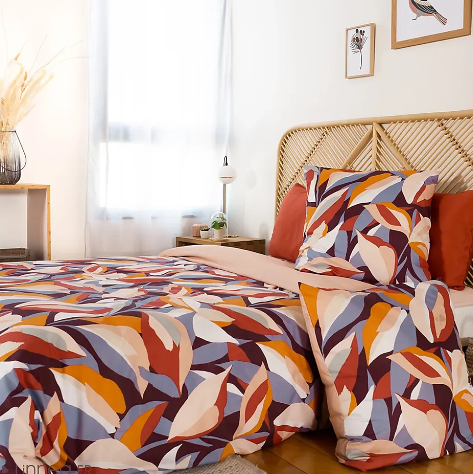 Parure de lit 240x220 cm microfibre EXUBERANCE multicolore 3 pièces