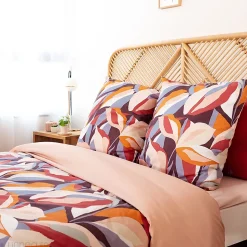 Parure de lit 240x220 cm microfibre EXUBERANCE multicolore 3 pièces