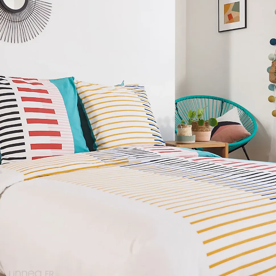 Parure de lit 240x220 cm mixte CHRIS multicolore