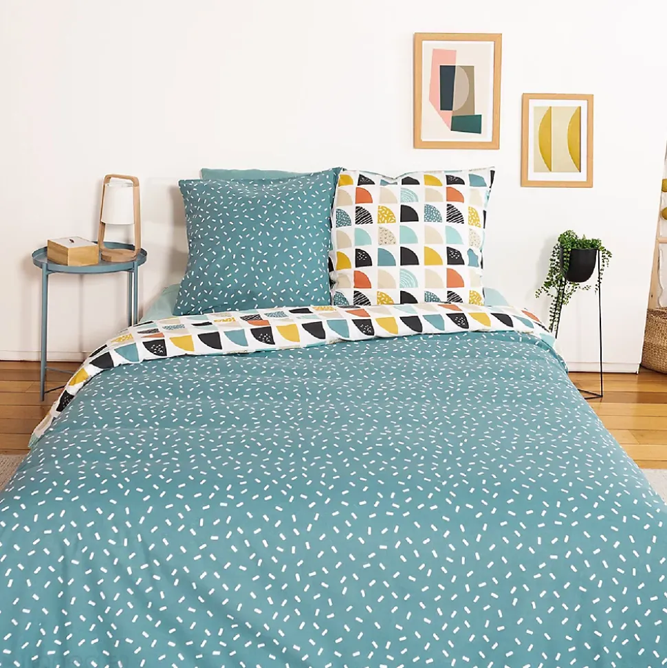 Parure de lit 200x200 cm mixte BLUE bleu