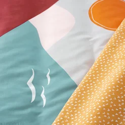 Parure de lit 240x220 cm polycoton VALLON multicolore 3 pièces