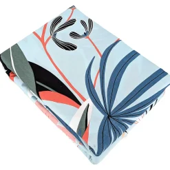 Parure de lit 260x240 cm Satin de coton PAYA Bleu 3 pièces