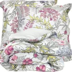 Parure de lit 280x240 cm satin de coton ANAÏS multicolore 3 pièces