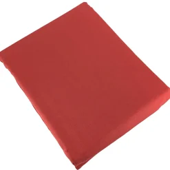 Parure de lit 260x240 cm satin de coton SAPRI rouge sienne 3 pièces