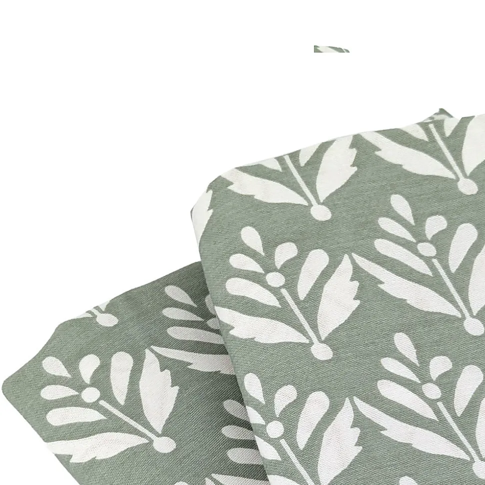 Parure de lit 240x220 cm Satin de coton ORIENT Vert 3 pièces