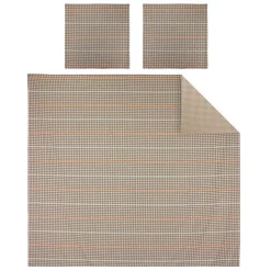 Parure de lit 260x240 cm Satin de coton DAUPHINE Marron