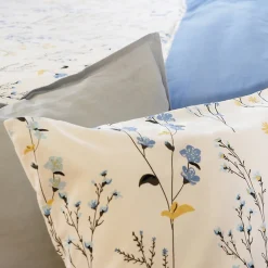 Parure de lit 240x220 cm Satin de coton FANILLE Blanc 3 pièces