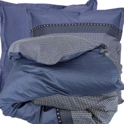 Parure de lit 260x240 cm satin de coton ENZO bleu