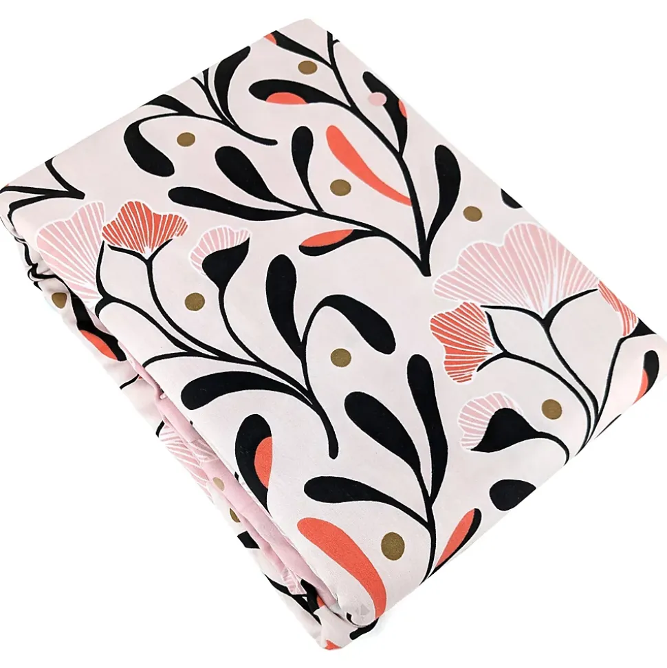 Parure de lit 260x240 cm Satin de coton JOY Rose 3 pièces