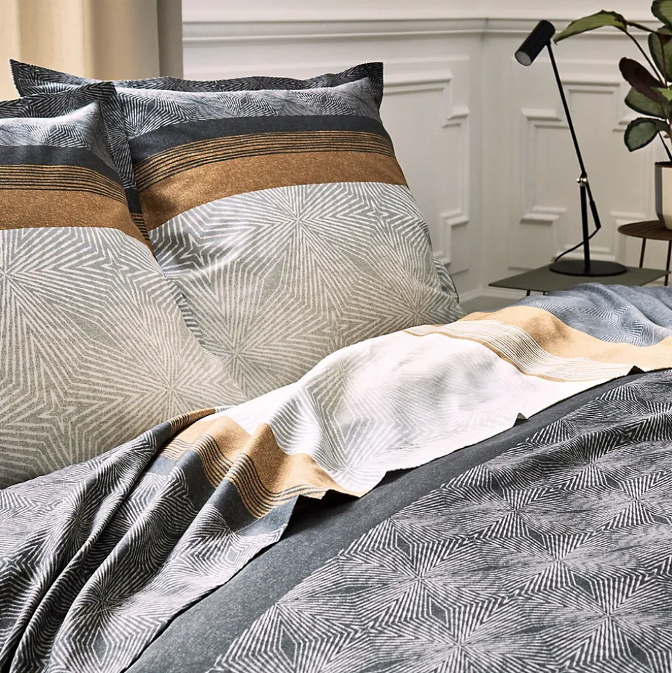 Parure de lit 200x200 cm satin de coton TIAGO noir