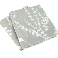 Parure de lit 240x220 cm Satin de coton SUSIE Vert 3 pièces