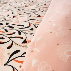 Parure de lit 240x220 cm Satin de coton JOY Rose 3 pièces