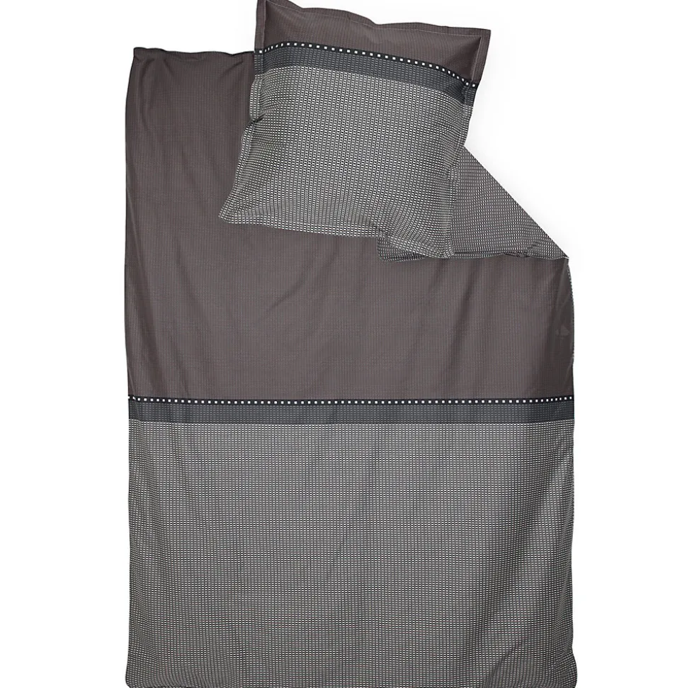 Parure de lit 140x200 cm satin de coton ENZO noir