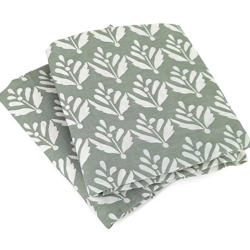 Parure de lit 260x240 cm Satin de coton ORIENT Vert 3 pièces