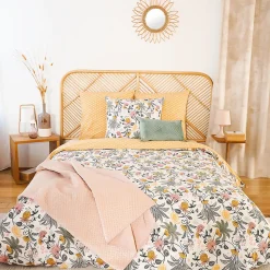 Parure de lit 240x220 cm Satin de coton WAYAN Vert 3 pièces