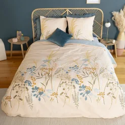 Parure de lit 260x240 cm set 63x63 cm HELIA coton